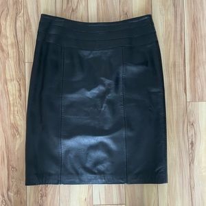 Pelle Studio black leather pencil skirt | women size US 8